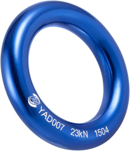 Aluminum Rappel Ring, Climb Perfect Tension Aluminum Alloy O-Ring, 23KN Rappel Rings for Rock Climbing Arborist and