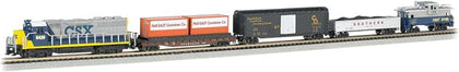 Trains - Freightmaster Ready To Run 60 Piece Electric Train Set - N Scale,Silver , 0.5 Liters | Complete Starter Set