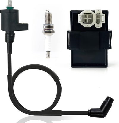 Ignition Coil Igniter CDI Box Spark Plug For Honda Recon 250 TRX250 TRX250TM TRX250TE 2002-2009 2011-2020 Sportrax 250 TRX250 TRX250EX 2001-2008 TRX250X 2009 2011-2020 30410-HN6-000 30510-HN6-000