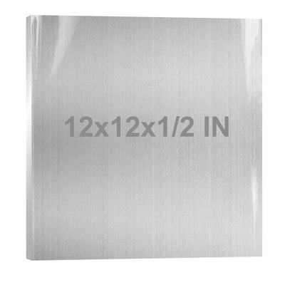 6061 Aluminum Sheet Plate Metal 11.8x11.8x1/2 Inch Flat Plate 300x300x12mm Thick Aluminum Sheet with Protective Film