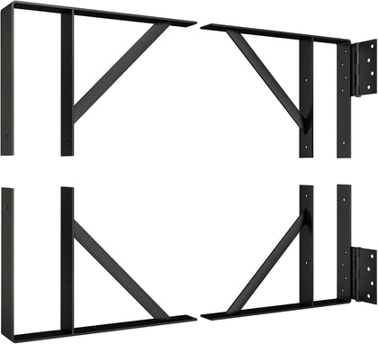 Heavy Duty Anti-Sag Gate Hardware Kit - Steel Brackets with Welded Hinges for Wooden Fence, Driveway, Corral Gates
