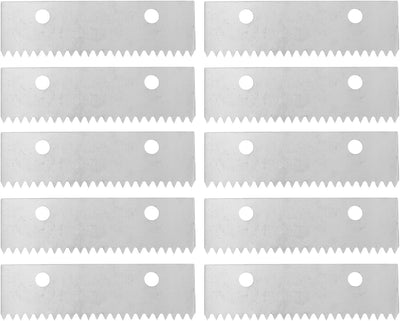 Stainless Steel Serrated Tape Dispenser Blades 10pcs for Carton Sealing