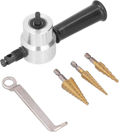 Double Head Nibbler Professional Grade Aluminum Alloy High Speed Steel Cobalt Step Drill Bits with 3 Piece Set for