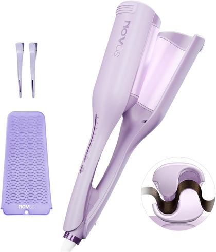 Waver Hair Tool NOVUSPRO Hair Crimper,Wave Curling Iron for All Hair Types,Ionic Waver Crimper Easy to use &