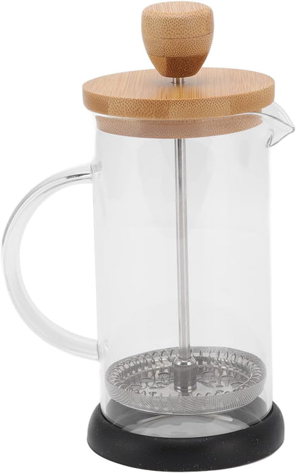 French Press Coffee And Tea Maker,Stainless Steel Glass Coffee Press,French Press Heat Resistant Hand Brewing Filter
