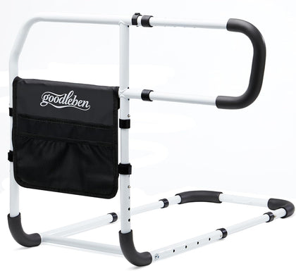 Bed Rails for Elderly Adults, Adjustable Bed Assist Rails for Seniors with Non-Slip Handle & Storage Pocket, Bed