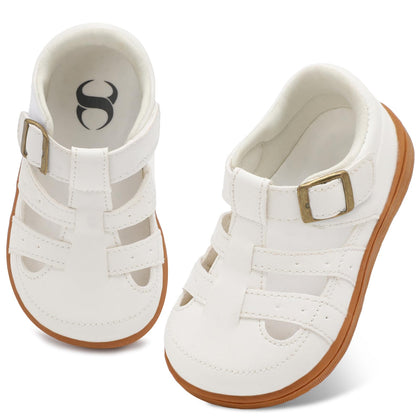 Toddler Shoes Girls Boys Casual Flats Closed Toe Sandals White