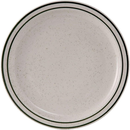 China TES-009 Plate, 9-1/2" Diameter, Round, Narrow Rim, Microwave and Dishwasher Safe, Oven Proof, Fully Vitrified