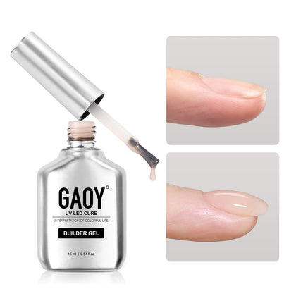 Builder Gel for Nails, 16ml Nail Strengthener in a Bottle, Nail Extension Hard Gel, Soak Off Long Lasting UV Light