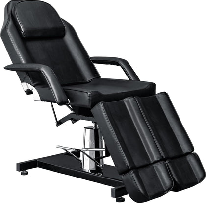 Professional Tattoo Chair, Lash Chair Massage Table, Facial Bed with 2 Adjustable Split Legs, Esthetician Bed Table