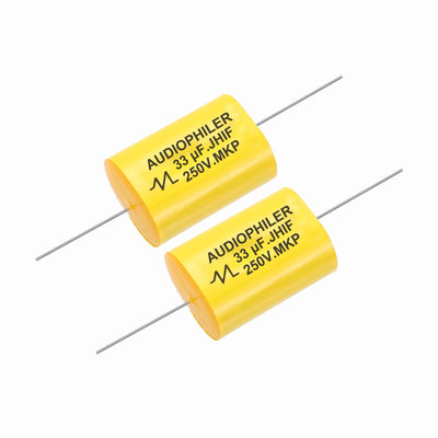MECCANIXITY 2Pcs 33uF High-Frequency Divider Capacitor 250V