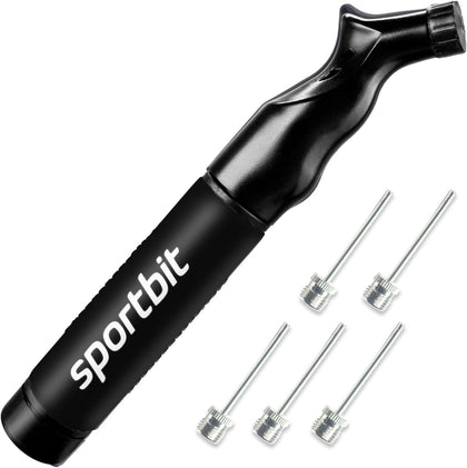 Ball Pump for Sports Balls - Push & Pull Inflating System - Hand Pump for Exercise Balls - Volleyball Pump