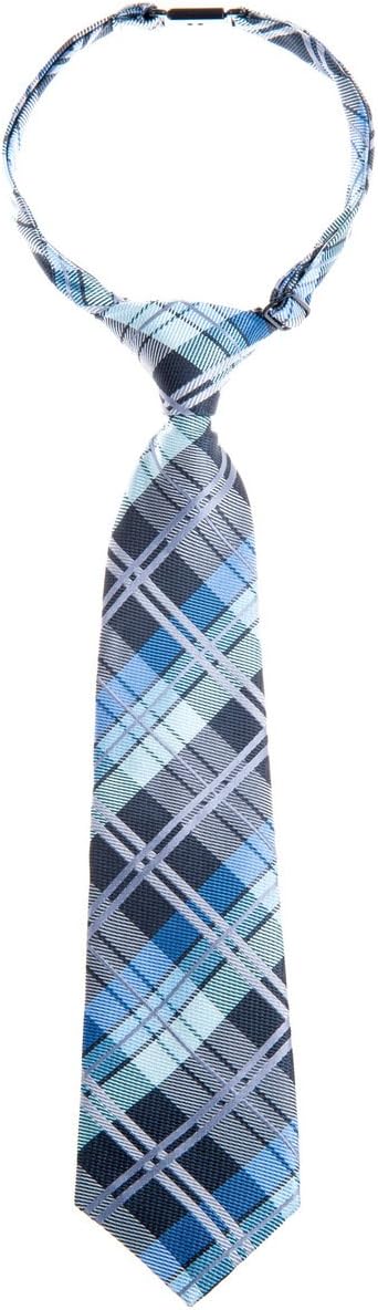 Elegant Classic Plaid Check Woven Microfiber Pre-tied Boy's Tie | Boys Necktie, 100% Polyester Microfiber, Adjustable