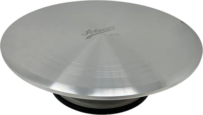 Revolving Cake Decorating Stand, Aluminum Turntable and Base with Non-Slip Pad, 12-Inch Round