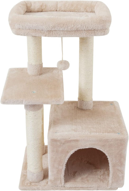 Cute Cat Tree Kitten Cat Tower for Indoor Cat Condo Sisal Scratching Posts with Jump Platform Cat Furniture Activity