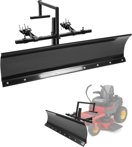 60 In Universal Snow Plow Blade Compatible with Zero Turn Mower Snow Plow 5FT Wide Steel Powder Coated Adjustable