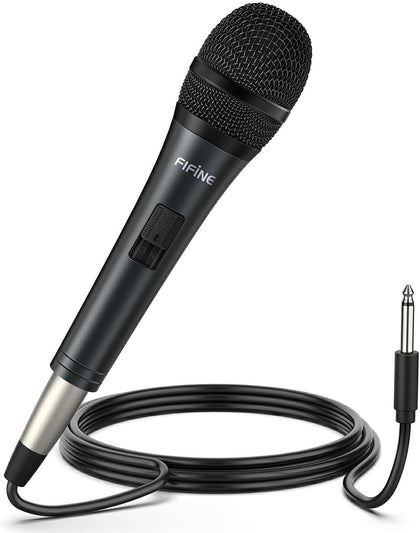 K6 Karaoke Microphone, Dynamic Vocal Microphone for Singing | 6.35MM Wired Handheld Mic with On and Off Switch
