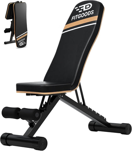 Assemble-Free Foldable Weight Bench Press for Home Gym, 660 LBS Capacity Incline Decline, Sit-up Bench for Full-Body
