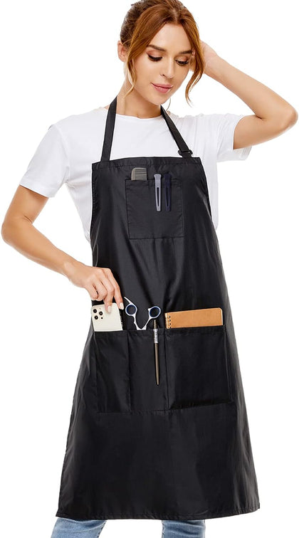 Hair Stylist Apron - Salon Aprons Pu Waterproof Protective Coated - Bleach Proof Barber Apron for Women/Men with