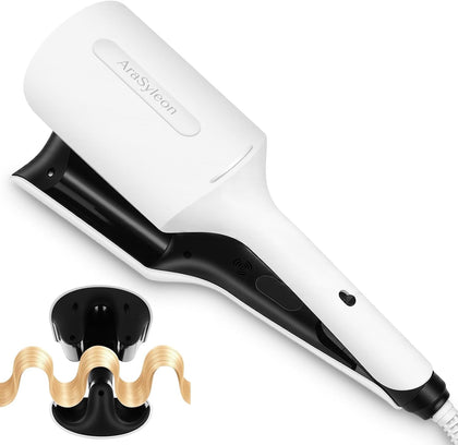 Crimper Hair Tool Hair Waver Triple Barrel Curling Iron, 1.25 Inch | Anti-Scald, Smart Timer, Ceramic Coating