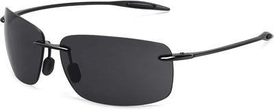 JULI Sports Sunglasses for Men Women Tr90 Rimless Frame for Running Fishing Golf Surf Driving MJ8009