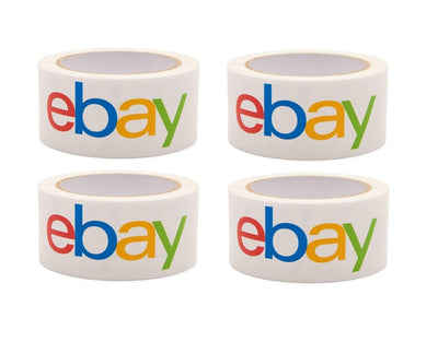 4 Rolls Official Ebay Branded BOPP Packaging Tape Shipping Supplies Multi-Color