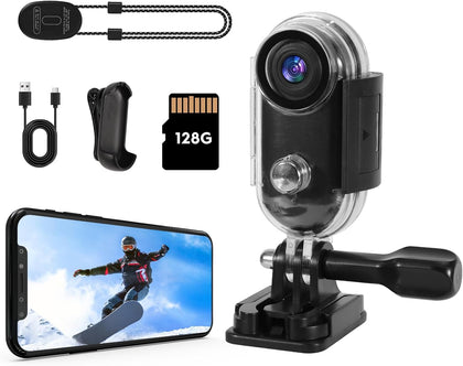 Ultra-Compact 4K Thumb Action Camera with Magnetic Mount – Lightweight, Hands-Free POV Body Cam for Motorcycle