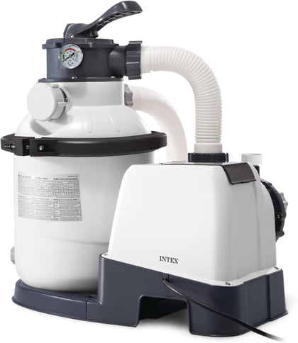 1,500 GPH Krystal Clear Sand Filter Pump for Above Ground Pools, Swimming Pool Pump with Automatic Timer - Improved