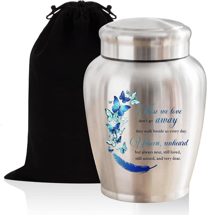 Urns for Human Ashes-Decorative Urns, Stainless Steel Urns Funeral Keepsake for Human Ashes Cremation Urn for Human