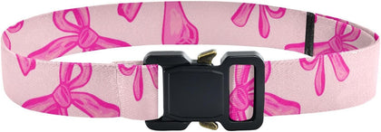 Bow Tie Adjustable Kids Elastic Belts, Girls Boys Stretch Waist Belt with Aluminum Alloy Buckle