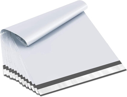 14.5x19 Poly Mailers White Shipping Bags Self-Sealing Waterproof and Tear-Proof 50 Pack