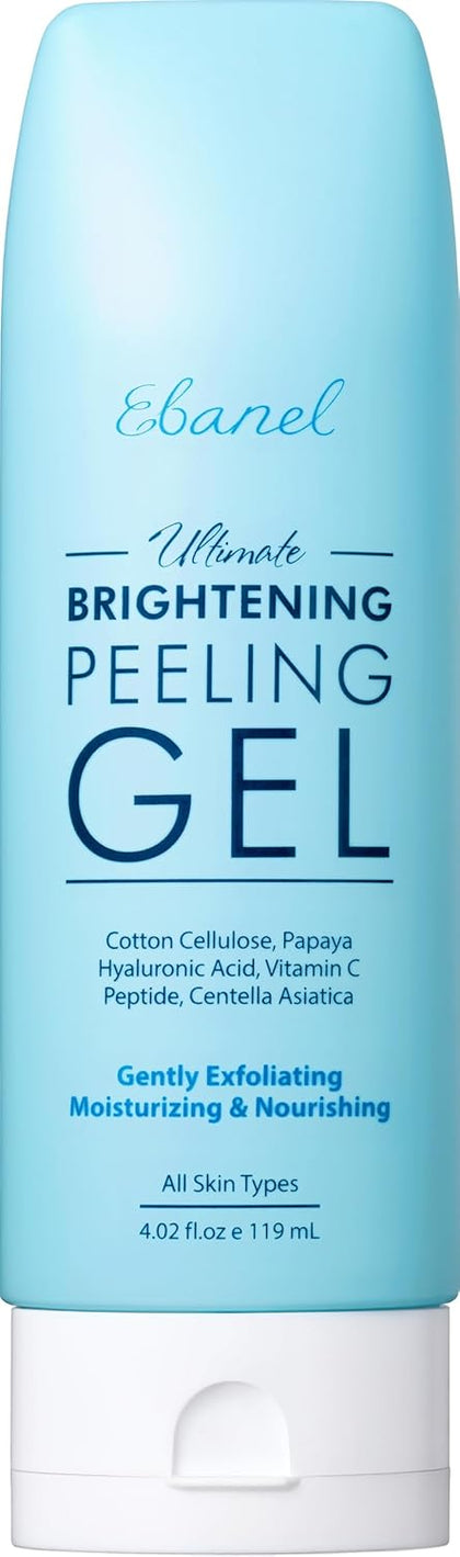 Brightening Peeling Gel with Cellulose, Rice, Papaya, HA, Cica | Gentle Exfoliating Gel Peel for Face and Body, Deep