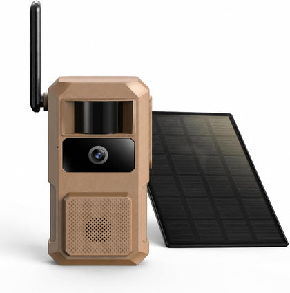 48MP Trail Camera, AI Animal Detection 2K Live Cellular Trail Camera | 4G LTE Built-in-SIM, Real-Time Alert 0.1s