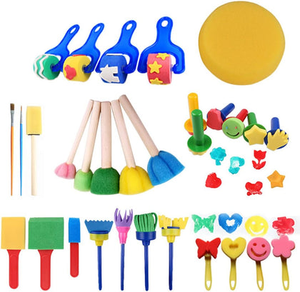 Kids Paint Sponges,Paint Sponges for Kid,Early Learning Kids Toddlers Paint Brushes Sponge Stamps Foam Art Craft