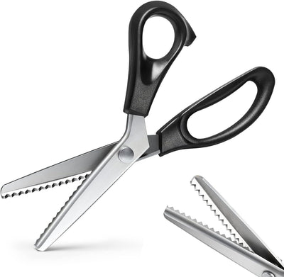 Pinking Shears for Fabric Cutting, Zig Zag Scissors, Scrapbook Scissors Decorative Edge for Adults, Great for Many