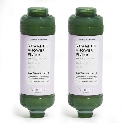 Vitamin C Shower Filter, Lavender Land, Shower Aromatherapy, Water Purifier, Water Softener, Vegan Probiotics, Spa