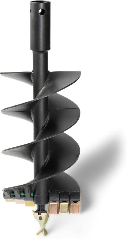 Compact 36" Industrial Duty Earth Auger, 2 9/16" round drive, 12" diameter, Interchangeable Standard Edges