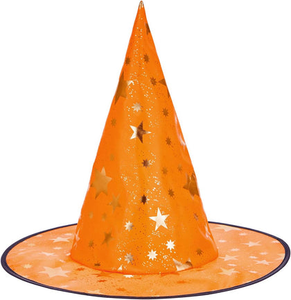 Witch Hat for Women Halloween Wizard Hat with Gold Star Party Hats for Adults Halloween Costume Accessories
