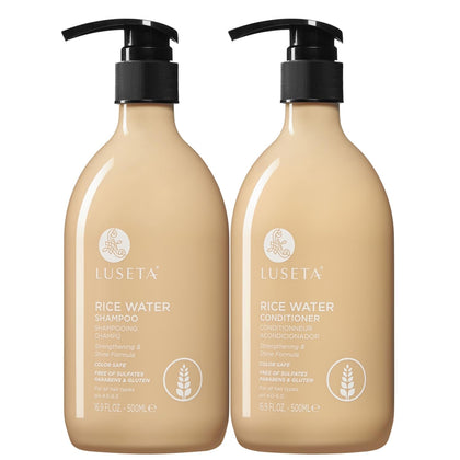 Rice Water Shampoo and conditioner Set Strengthening & Nourishing Revitalizes Shine for All Hair Types Hydrating &