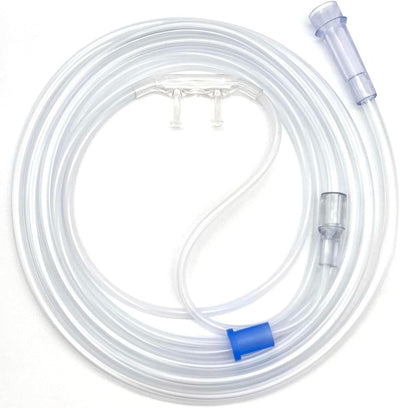 2Ft Soft Adult Oxygen Nasal Cannula 5-Pack - Curved Prongs, Crush-Resistant Tubing - Nasal Tubes, Oxygen Concentrator
