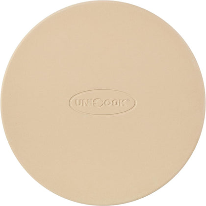 Round Pizza Stone 12 Inch, Cordierite Bread Baking Stone for Oven and Grill, Thermal Shock Resistant, Including Dough
