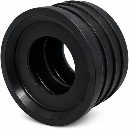 (Pack of 1) Black Rubber Sleeve for Drain Pipe, 1.57" x 1.26" (50 x 32 mm) Pipe Connector, Adaptor, and Reducer
