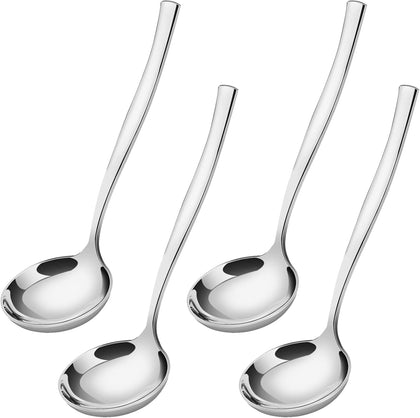 Small Stainless Steel Gravy Ladle, Soup Ladles Serving, 4 Packs | Little Ladle, Dressing Ladles Serving