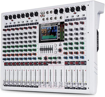 GF12 PRO Multi-Function 12-Channel DJ Audio Mixer for Performance | Large LCD Color Screen, Stage Performance Mixer
