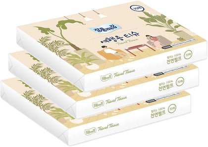 Travel Pocket Tissues Packs (Soft Pack) 70 Sheets per pack / 3packs, 210 Tissues Total, Travel, Camping, Office, Car