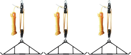 Game Hanging Gambrel & Hoist Kit with Pulleys & Rope - 700 lbs - 3 Pack