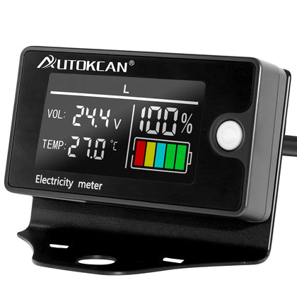 Battery Monitor Golf Cart Battery Meter 12V 24V 48V 60V 72V 84V Digital Multimeter with Colorful LCD Display Golf