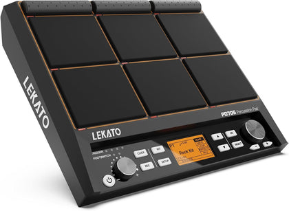 Percussion Sample Pad, Electric Drum Pad with 9 Velocity-Sensitive Drum Pad, Electronic Drum Set Pad Multipad with
