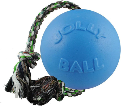 Romp-n-Roll Rope and Ball Dog Toy, 6 Inches/Medium, Blueberry, Model Number: 606 BB, All Breed Sizes