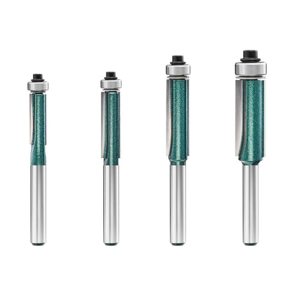 Flush Trim Router Bits 1/4 Shank, Top Bearing Flush Trim Cut Router Bits Set, 1/4 Flush Cut Router Bits, Handy